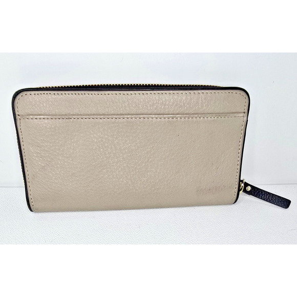 kate spade NY Continental Wallet Cobble Hill Leather Zip Around Lacey Beige - Picture 3 of 11